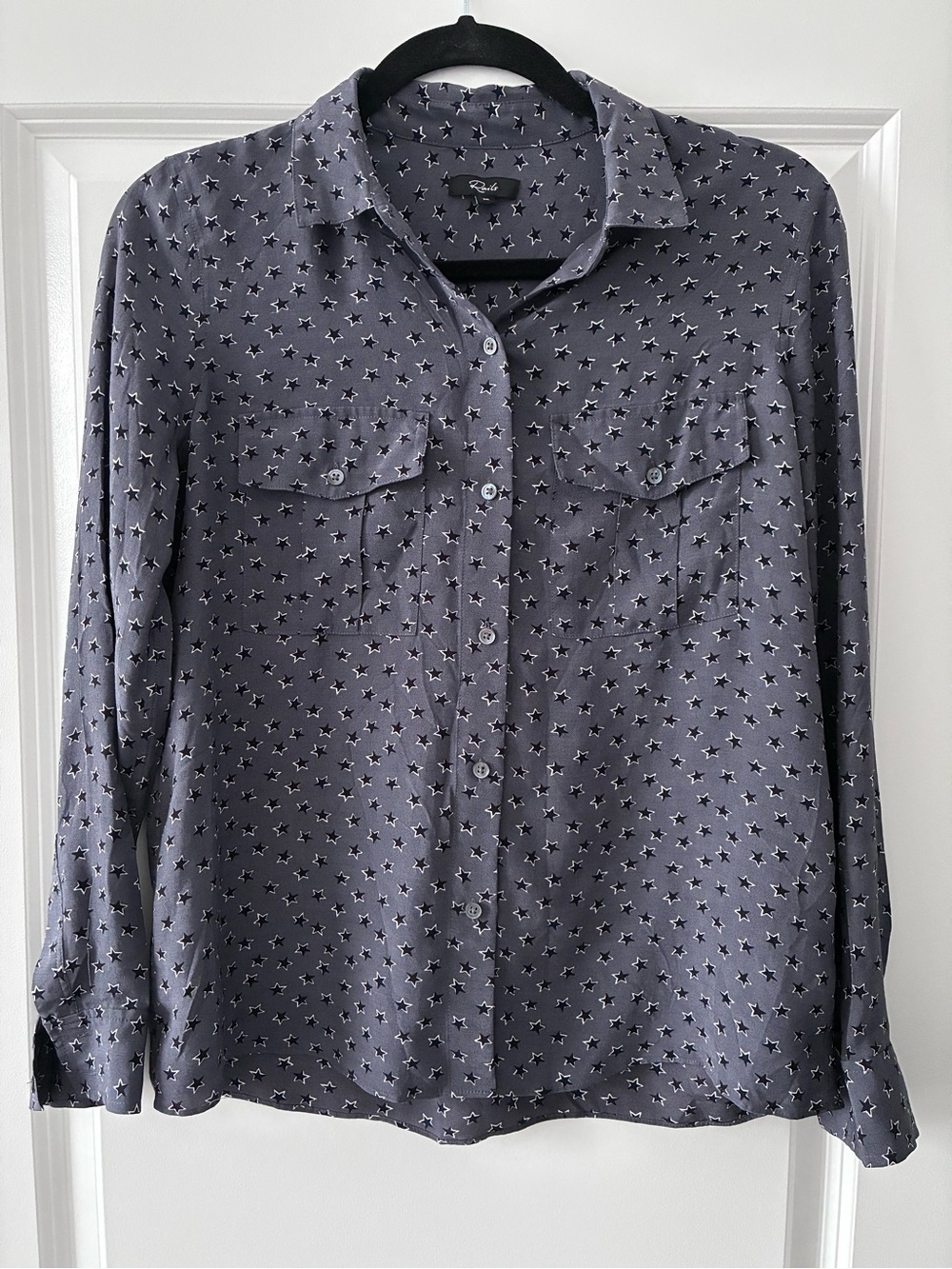 Rails Size XS Rhett Midnight Stars Button-Down Top - Picture 4 of 8